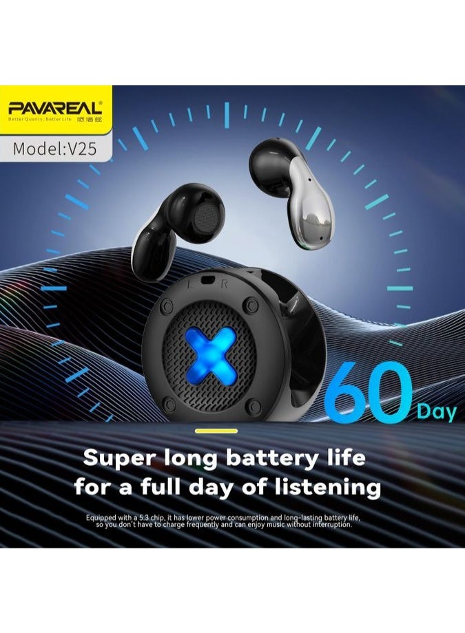 PAVAREAL Wireless Earbuds Bluetooth 5.3 Headphones Deep Bass Hi-Fi Ear Buds with IP5 Dual Mode Earphone for Gaming Sport Workout - Image 3